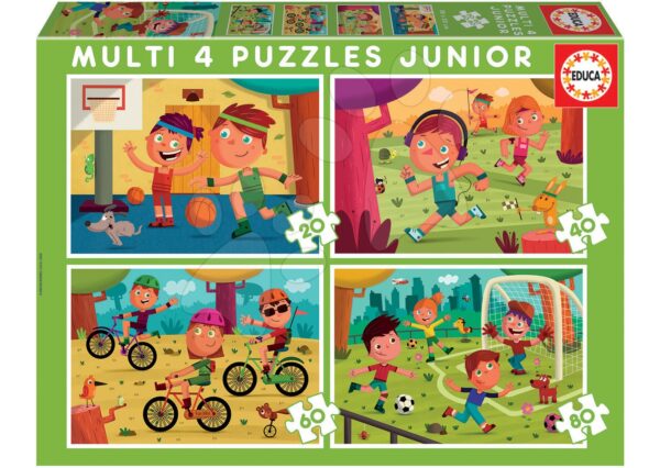 Puzzle Multi 4 Junior Sport Educa 20-40-60-80 darabos 4 évtől gyerek játék webáruház - játék rendelés online Puzzle és társasjátékok | Gyerek puzzle | Progresszív gyerek puzzle