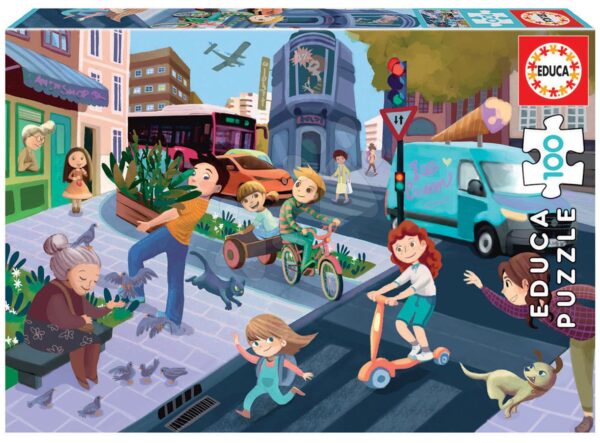 Puzzle Városban Educa 100 darabos 6 évtől gyerek játék webáruház - játék rendelés online Puzzle és társasjátékok | Gyerek puzzle | Gyerek puzzle 8 - 99 darabos