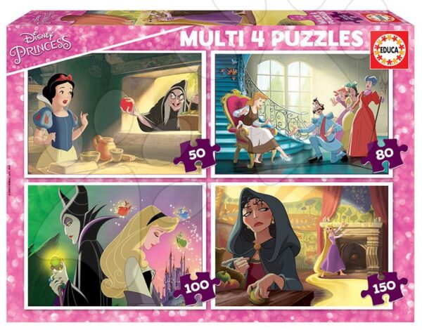 Puzzle Disney Princess Multi 4 Educa 50-80-100-150 darabos 5 évtől gyerek játék webáruház - játék rendelés online Puzzle és társasjátékok | Gyerek puzzle | Progresszív gyerek puzzle