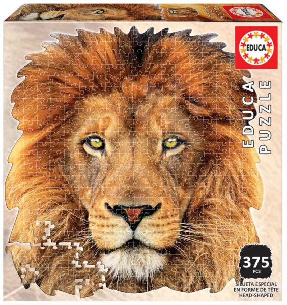 Puzzle Lion face shape Educa 375 darabos és Fix ragasztó 11 évtől gyerek játék webáruház - játék rendelés online Puzzle és társasjátékok | Puzzle | 500 darabos puzzle