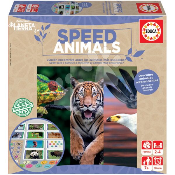 Társasjáték Gyors állatok Planeta Tierra Speed Animals Board Game Educa 96 játékkártya spanyol nyelven 7 éves kortól gyerek játék webáruház - játék rendelés online Puzzle és társasjátékok | Társasjátékok | Idegennyelvű társasjátékok