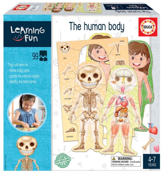 Oktatójáték legkisebbeknek The Human Body Educa Ismerkedünk az emberi testtel képekkel 99 darabos 4 évtől gyerek játék webáruház - játék rendelés online Puzzle és társasjátékok | Társasjátékok | Idegennyelvű társasjátékok