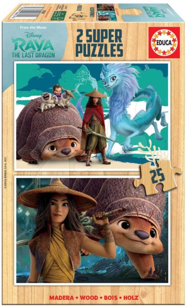 Fa puzzle Raya and the Last Dragon Educa 2x25 darabos 4 évtől gyerek játék webáruház - játék rendelés online Puzzle és társasjátékok | Gyerek puzzle | Fából készült Disney