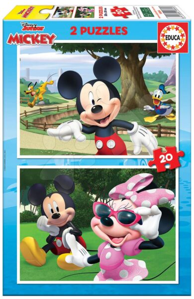 Puzzle Mickey&Friends Educa 2x20 darabos gyerek játék webáruház - játék rendelés online Puzzle és társasjátékok | Gyerek puzzle | Gyerek puzzle 8 - 99 darabos