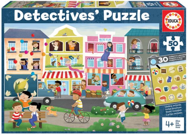 Puzzle Város Detectives Busy Town Educa találj 30 tárgyat 50 darabos 4 évtől gyerek játék webáruház - játék rendelés online Puzzle és társasjátékok | Gyerek puzzle | Gyerek puzzle 8 - 99 darabos
