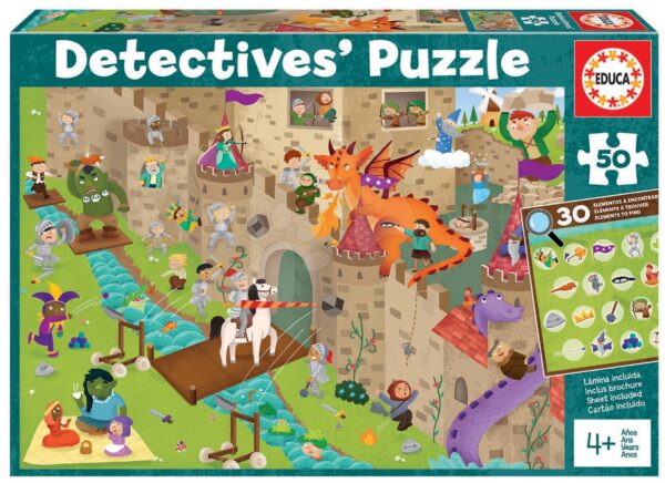 Puzzle Lovagvár Detectives Castle Educa találj 30 tárgyat 50 darabos 4 évtől gyerek játék webáruház - játék rendelés online Puzzle és társasjátékok | Gyerek puzzle | Gyerek puzzle 8 - 99 darabos