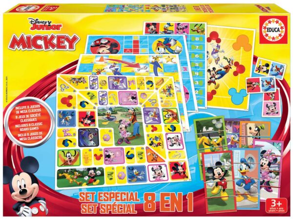Társasjátékok Mickey and his Friends Disney 8in1 Special set Educa 4 évtől angol francia spanyol portugal gyerek játék webáruház - játék rendelés online Puzzle és társasjátékok | Társasjátékok | Idegennyelvű társasjátékok
