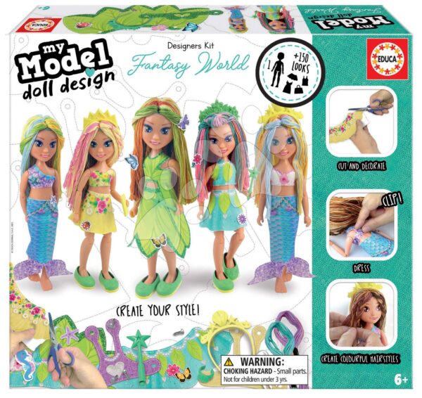 Kreatív alkotás Design Your Doll Fantasy World Educa készítsd el saját mesés játékbabádat az 5 modellből 6 évtől gyerek játék webáruház - játék rendelés online Kreatív és didaktikus játékok | Kézimunka és alkotás