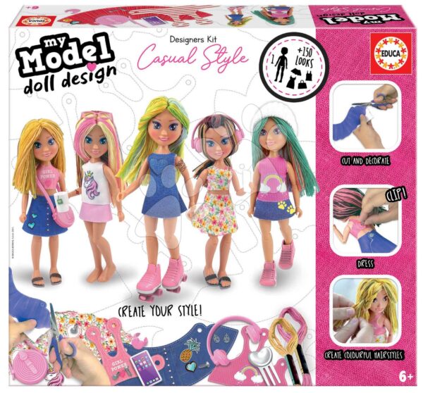 Kreatív alkotás Design Your Doll Casual Style Educa készítsd el saját városi játékbabádat az 5 modellből 6 évtől gyerek játék webáruház - játék rendelés online Kreatív és didaktikus játékok | Kézimunka és alkotás