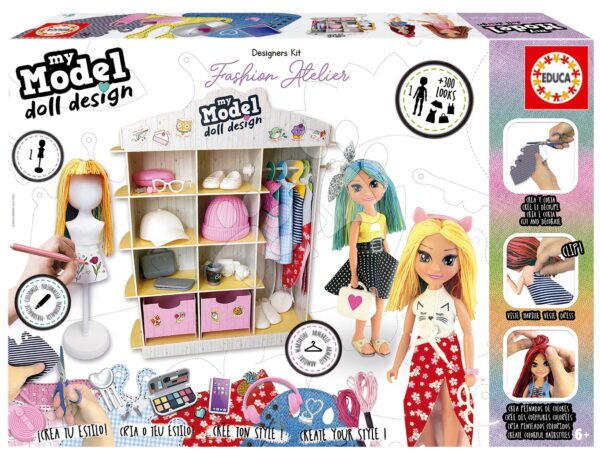 Kreatív alkotás My Model Doll Design Fashion Atelier Educa Készíts 300 ruhamodellt a babának 6 évtől gyerek játék webáruház - játék rendelés online Kreatív és didaktikus játékok | Kézimunka és alkotás