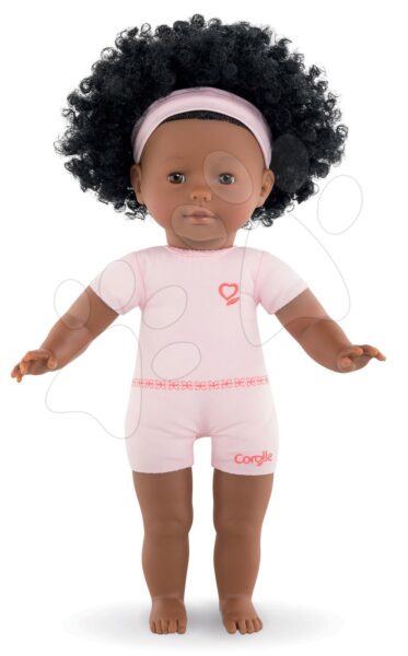 Öltöztethető játékbaba Pauline Ma Corolle göndör fekete hajkorona és barna pislogó szemek 36 cm 4 évtől gyerek játék webáruház - játék rendelés online Játékbabák gyerekeknek | Játékbabák kislányoknak | Játékbabák 4 éves kortól