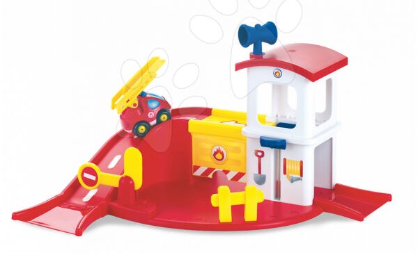 Smoby mechanikus tűzoltóállomás és 4 kisautó gyerekeknek Vroom Planet 211042 gyerek játék webáruház - játék rendelés online Játékautók és szimulátorok | Garázsok