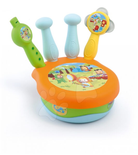 Smoby gyerek tamburin Cotoons zenekar zenei hangszerrel 211125 narancssárga-zöld gyerek játék webáruház - játék rendelés online Bébijátékok | Érzékek és motorika fejlesztése   | Zenélő bébijátékok