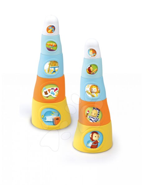Smoby gyermek csészerakosgató Cotoons 5db 211127 narancssárga-kék gyerek játék webáruház - játék rendelés online Bébijátékok | Érzékek és motorika fejlesztése   | Motorikafejlesztő játékok
