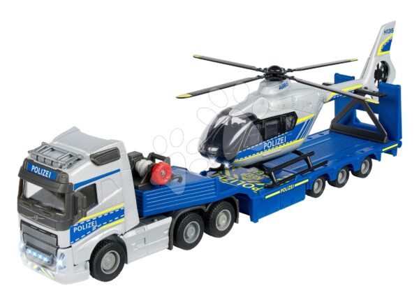 Teherautó rendőrhelikopterrel Volvo Majorette 35 cm hosszú hanggal fénnyel gyerek játék webáruház - játék rendelés online Játékautók és szimulátorok | Teherautók