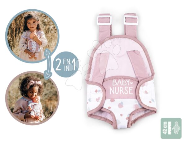 Babahordozó 42 cm játékbabának Baby Carrier Natur D'Amour Baby Nurse Smoby ergonómikus kenguru gyerek játék webáruház - játék rendelés online Játékbabák gyerekeknek | Játékbaba kiegészítők