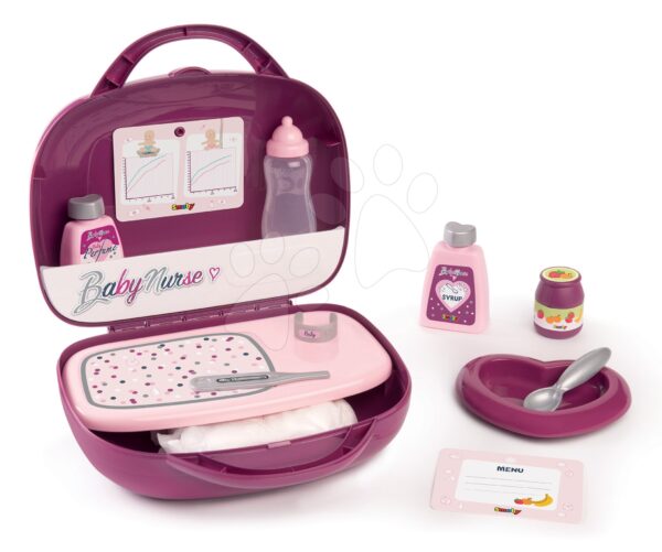 Pelenkázó szett bőröndben Violette Baby Nurse Smoby játékbabának 12 kiegészítővel gyerek játék webáruház - játék rendelés online Játékbabák gyerekeknek | Játékbaba kiegészítők