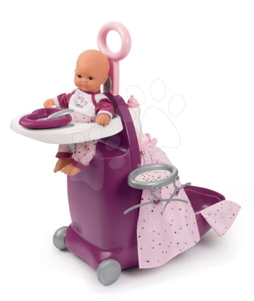 Pelenkázó kocsi ágyikóval és etetőszékkel Violette Baby Nurse Smoby játékbabának 6 kiegészítővel 18 hó-tól gyerek játék webáruház - játék rendelés online Játékbabák gyerekeknek | Babaházak