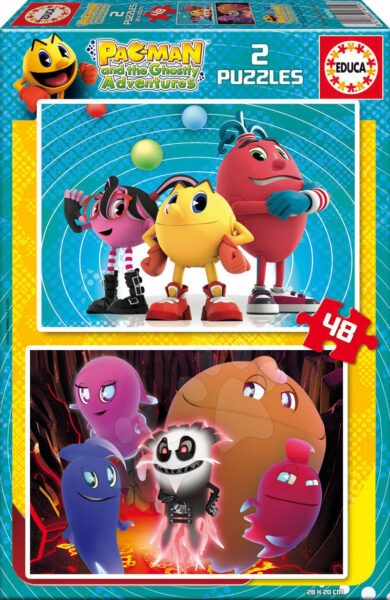 Gyerek puzzle Pac-Man Educa 2x48 db 16159 színes gyerek játék webáruház - játék rendelés online Puzzle és társasjátékok | Gyerek puzzle | Gyerek puzzle 8 - 99 darabos