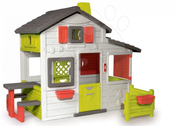 Smoby gyerek házikó Friends House 310209 virágokkal gyerek játék webáruház - játék rendelés online Kerti játszóházak | Kerti játszóházak gyerekeknek