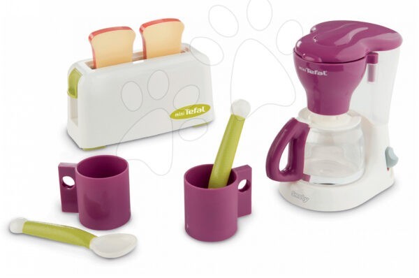 Kenyérpiritó kávéfőzővel Tefal Smoby két csészével és kiskanállal gyerek játék webáruház - játék rendelés online Játékkonyhák | Játékkonyha kisgépek