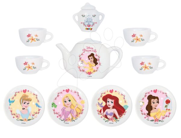 Smoby porcelán teáskészlet Hercegnők 12 részes 310569 gyerek játék webáruház - játék rendelés online Játékkonyhák | Játékkonyha kiegészítők és edények