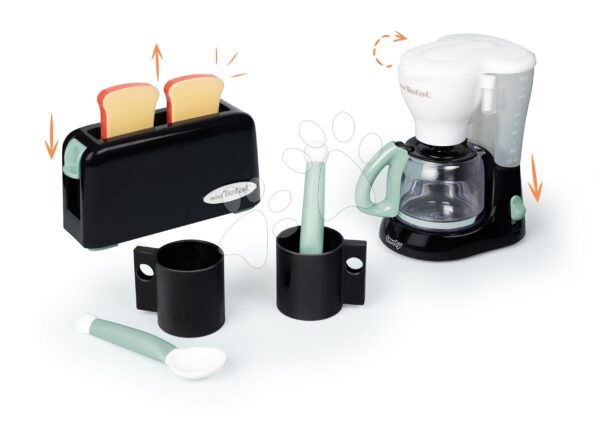 Reggeliző szett kenyérpirítóval Tefal Breakfast Set Smoby kávéfőzővel csészékkel és kiskanalakkal gyerek játék webáruház - játék rendelés online Játékkonyhák | Játékkonyha kisgépek