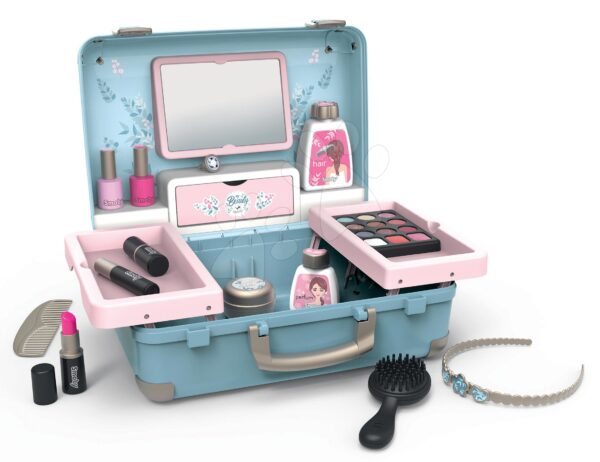 Pipere koffer My Beauty Vanity 3in1 Smoby fodrászat és kozmetika körömstúdióval 13 kiegészitővel gyerek játék webáruház - játék rendelés online Szerepjátékok | Szépítkezős asztalok | Pipereasztalok gyerekeknek