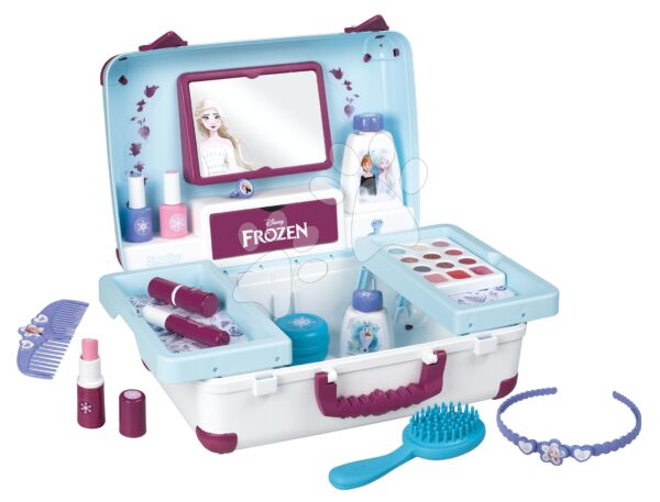 Pipere koffer Frozen My Beauty Vanity Smoby fodrásznak körmösnek és kozmetikusnak 13 kiegészítővel gyerek játék webáruház - játék rendelés online Szerepjátékok | Szépítkezős asztalok | Pipereasztalok gyerekeknek