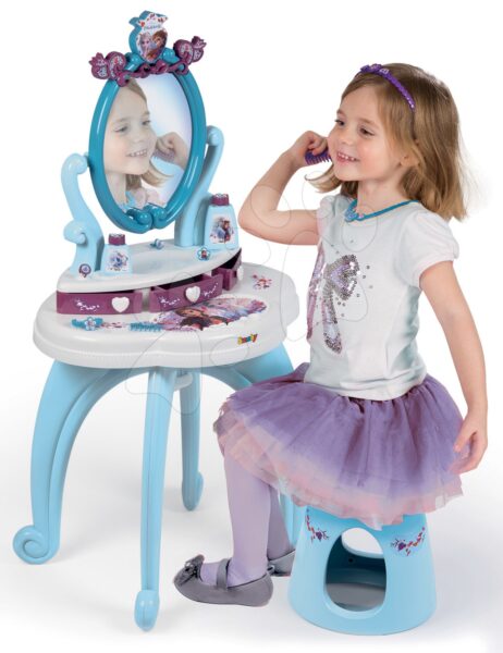 Pipere asztal Frozen 2 Disney 2in1 Smoby kisszékkel és 10 kiegészítővel gyerek játék webáruház - játék rendelés online Szerepjátékok | Szépítkezős asztalok | Pipereasztalok gyerekeknek