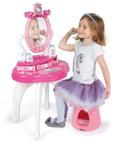 Pipere asztal kisszékkel Hello Kitty Smoby és 10 kiegészítővel gyerek játék webáruház - játék rendelés online Szerepjátékok | Szépítkezős asztalok | Pipereasztalok gyerekeknek