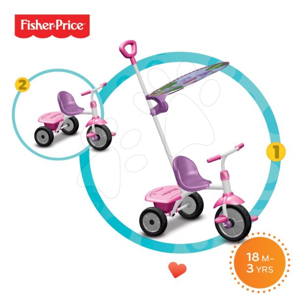 Tricikli smarTrike Fisher-Price Glee Plus 3300233 rózsaszín gyerek játék webáruház - játék rendelés online Tricikli | Triciklik 15 hónapos kortól