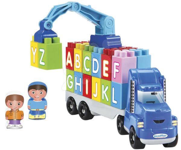 Kamion daruval ABC Abrick Truck Écoiffier 26 kockával 18 hó-tól gyerek játék webáruház - játék rendelés online Építőjátékok | Abrick építőkockák