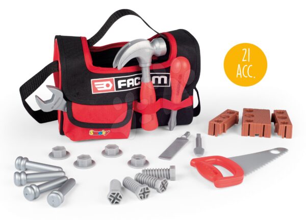Szerszámos táska Facom Smoby 21 kiegészítővel gyerek játék webáruház - játék rendelés online Barkácsolás