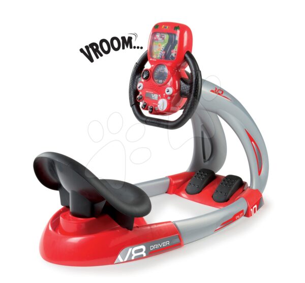 Smoby elektronikus szimulátor V8 Driver hanggal 370206 piros gyerek játék webáruház - játék rendelés online Játékautók és szimulátorok | Autó szimulátor gyerekeknek