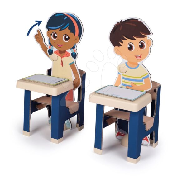 Iskolapad diákokkal Classroom Smoby két iskolapad két diák mozgatható karokkal gyerek játék webáruház - játék rendelés online Kreatív és didaktikus játékok | Tanuló rajztáblák