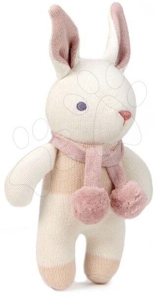 Rongybaba nyuszi Baby Threads Cream Bunny Rattle ThreadBear 22 cm krémszinű puha pamutból 0 hó-tól gyerek játék webáruház - játék rendelés online Játékbabák gyerekeknek | Játékbabák kislányoknak | Rongybabák