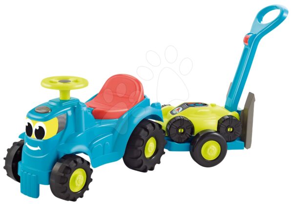 Bébitaxi utánfutóval és fűnyíróval Traktor 2in1 Garden&Seasons Écoiffier türkíz 12 hó-tól gyerek játék webáruház - játék rendelés online Járművek gyerekeknek | Bébitaxik | Bébitaxik 12 hónapos kortól