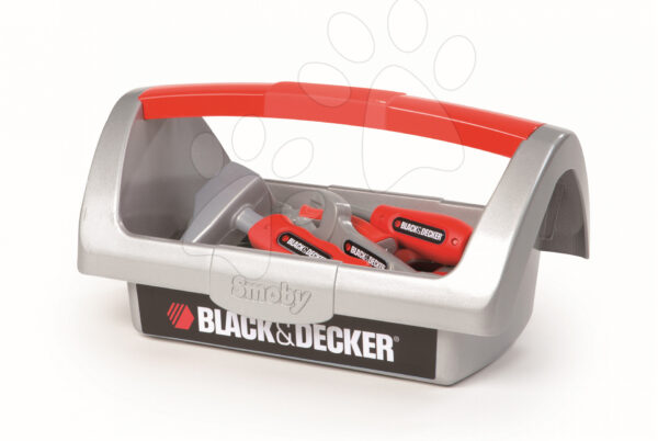 Smoby szerszámosláda szerszámokkal Black&Decker 500245 ezüst-piros gyerek játék webáruház - játék rendelés online Barkácsolás