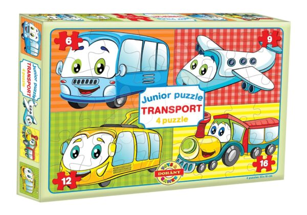 Dohány puzzle Junior Transport 4 Közlekedési eszközök 502-3 gyerek játék webáruház - játék rendelés online Bébijátékok | Érzékek és motorika fejlesztése   | Bébi puzzle