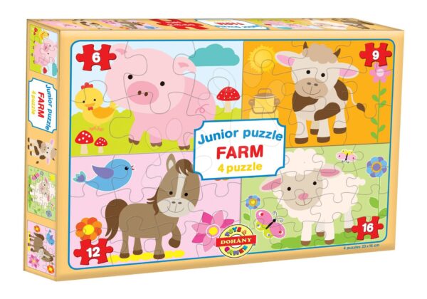 Dohány puzzle Junior Farm 4 Háziállatok 502-9 gyerek játék webáruház - játék rendelés online Bébijátékok | Érzékek és motorika fejlesztése   | Bébi puzzle