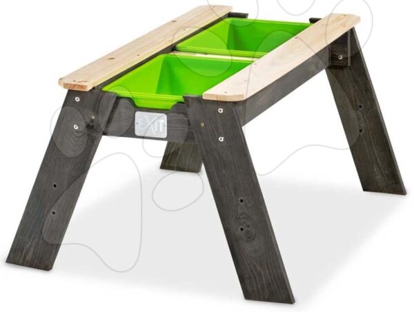 Homokozó asztal vízre és homokra cédrusból Aksent sand&water table Exit Toys nagy fedéllel térfogata 32 kg gyerek játék webáruház - játék rendelés online Kerti játékok  | Homokozók | Homokozók fából