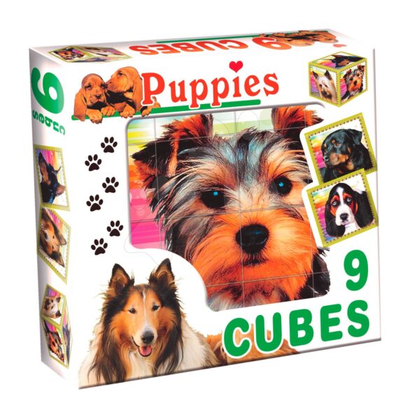Mesekockák kutyusok Dohány 9 darabos gyerek játék webáruház - játék rendelés online Építőjátékok | Mesekockák