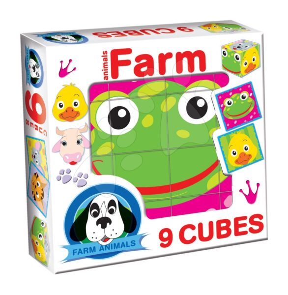 Dohány nagy játékkockák mix farm 9 db 601-2 gyerek játék webáruház - játék rendelés online Építőjátékok | Mesekockák