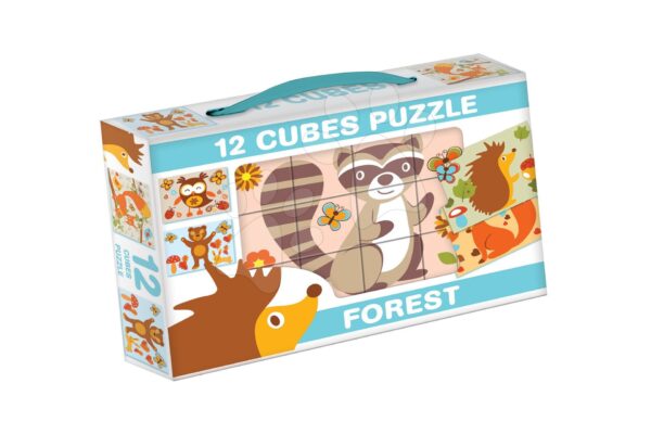 Dohány nagy játékkockák erdei állatkák 12 db 602-7 gyerek játék webáruház - játék rendelés online Építőjátékok | Mesekockák