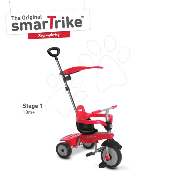 smarTrike tricikli Breeze Plus Touch Steering lengéscsillapítóval és szabadonfutó elsőkerékkel 6151500 piros-fekete gyerek játék webáruház - játék rendelés online Tricikli | Triciklik 10 hónapos kortól