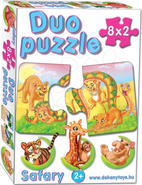 Dohány baby puzzle 8 képpel Duo Szafari 638-3 gyerek játék webáruház - játék rendelés online Bébijátékok | Érzékek és motorika fejlesztése   | Bébi puzzle
