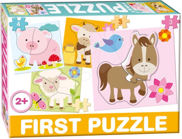 Dohány gyermek puzzle 4 képpel Baby First Farm 639 gyerek játék webáruház - játék rendelés online Bébijátékok | Érzékek és motorika fejlesztése   | Bébi puzzle
