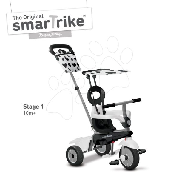 smarTrike tricikli Vanilla TouchSteering napellenzővel 6652400 fekete-feher gyerek játék webáruház - játék rendelés online Tricikli | Triciklik 10 hónapos kortól