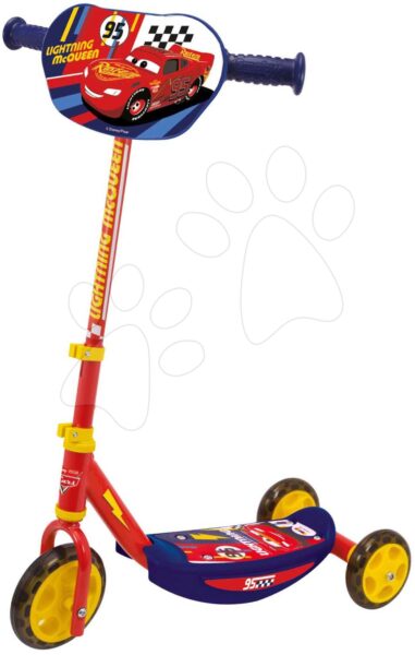 Roller háromkerekű Cars 3 Wheels Scooter Smoby magasságilag állítható és csúszásmentes kerekek gyerek játék webáruház - játék rendelés online Járművek gyerekeknek | Rollerek | Háromkerekű rollerek